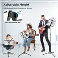 thumbnail image 6 of New Bee Music Stand 3-Stage Adjustable ,2-in-1 Folding Stand,Widening and Thickening Plate 180° Rotating for Book/Tablet,Black, 6 of 9
