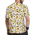 thumbnail image 2 of Wukai Cute Bee Print Men's Short-Sleeved Mesh T-Shirt,Quick-Dry Short Sleeve Workout T-Shirt-Small, 2 of 8