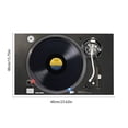 thumbnail image 3 of Bathroom Rugs Record Player Creatives Policy Radio Floor Mat Carpet Home Living Room Door Mat Dirt-resistants Non-slip Floor Mat Area Rug Dark Gary 40x60cm, 3 of 6
