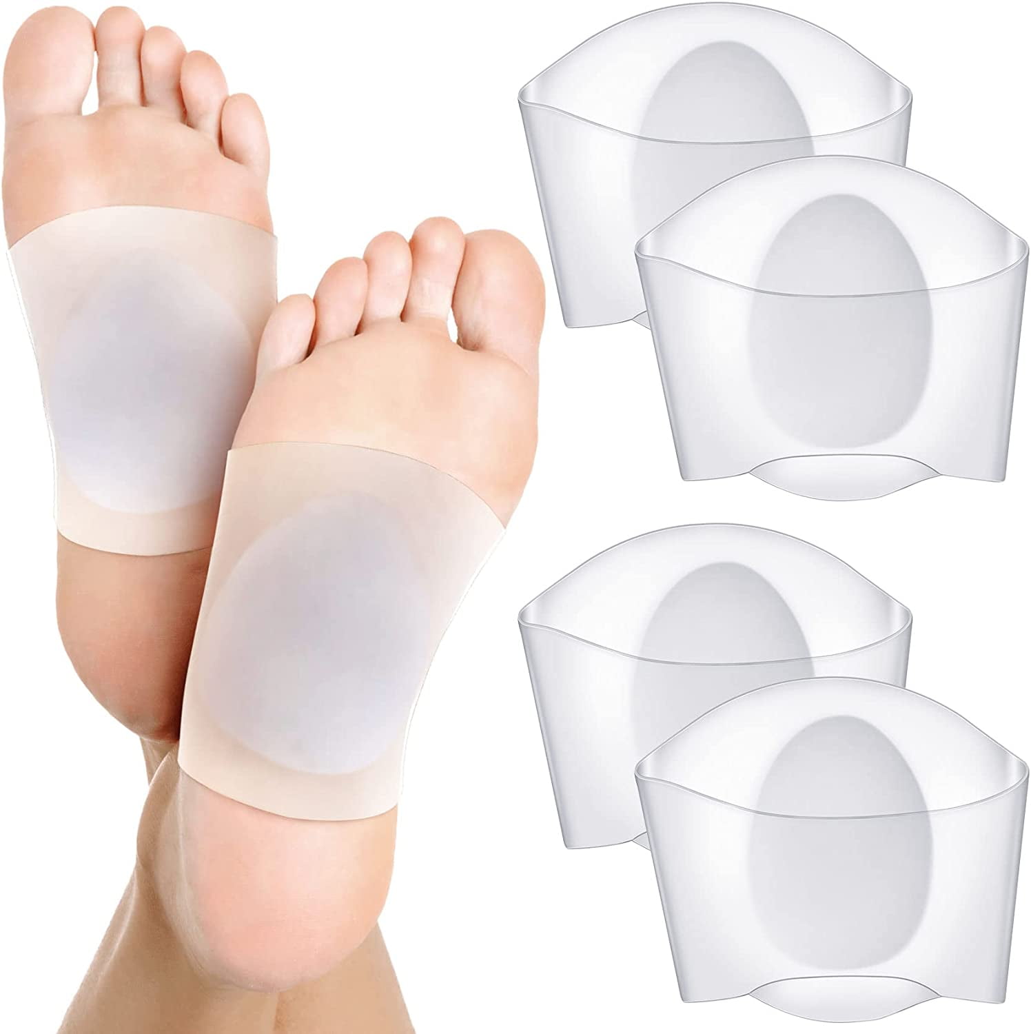 3 Pairs Arch Support Sleeve Flat Foot Shoe Insert Gel Set Arch Supports ...