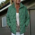 thumbnail image 5 of Quilted Jacket for Women Lightweight Puffer Jackets Casual Winter Coat with Pockets Green XXL, 5 of 7