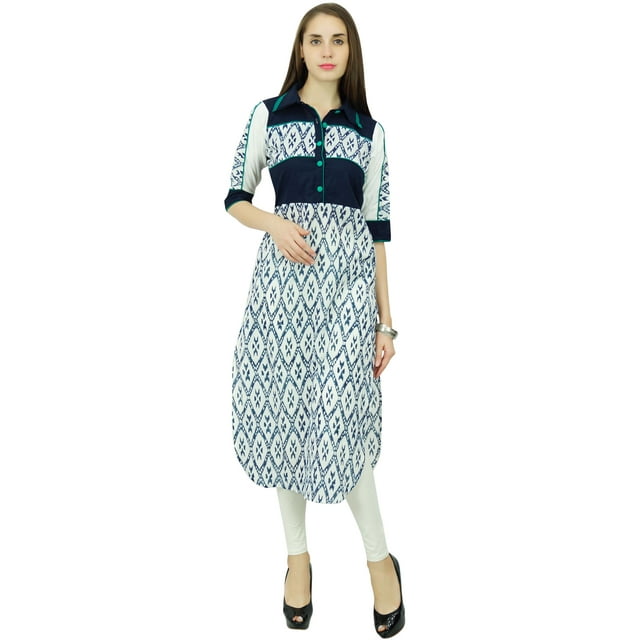 Phagun Kurta Bollywood Vêtements Tunique Kurti Haut Designer Robe en Coton