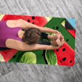 thumbnail image 5 of Watermelon Yoga Mat Towel with Feature, Storage Bag, 72.8"x26.8" - Yoga, Pilates, Fitness, Gym Towel, 5 of 6