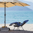 thumbnail image 2 of Topeakmart Recliner Chair with 8cm Padded Cushion, Navy Blue, 2 of 6
