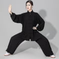 thumbnail image 2 of SAILING Ropa de Tai Chi de algodón suave para hombres y mujeres, ropa de artes marciales de Kung Fu, 2 of 3