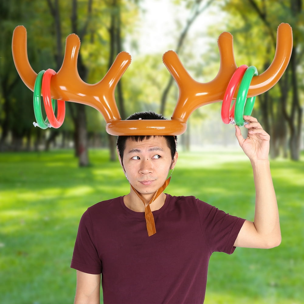 Mgaxyff Inflatable Reindeer Hat,Reindeer Antler Hat ...