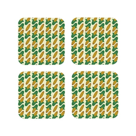 

Tideii Corn 8 for Leather Coasters 4 Pieces Anti-fouling and Anti-scalding Decorative Coasters Suitable for Restaurants Kitchens Coffee Shops-Square