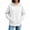 White, variant on Ozmmyan Plus Size Womens Oversized Hooded Sweatshirt Long Sleeve Pullover Tunic Top with Side Slits Fall Winter Casual Hoodie