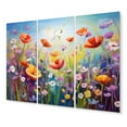 thumbnail image 2 of Designart "Rhapsody in Wildflower Blooms" Floral Metal Art Print Set, 2 of 5