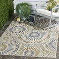 thumbnail image 2 of SAFAVIEH Veranda Petra Geometric Indoor/Outdoor Area Rug, 5'3" x 7'7", Cream/Blue, 2 of 8