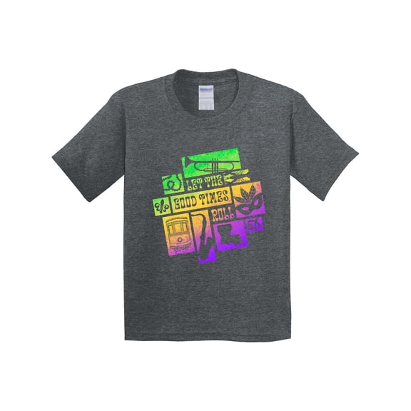 Inktastic Let the Good Times Roll Mardi Gras New Orleans Youth T-Shirt