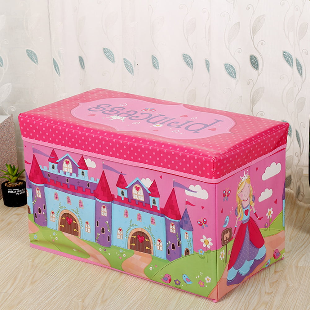 Kids Children's Large Storage Toy Box Boys Girls Books Chest Clothes Seat Stools 