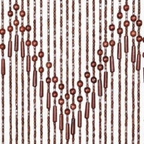 ANMINY Hanging Room Divider Hippie Curtain for Hallway Natural Bamboo Window Treatment Sheerness Curtains, 35.5" x 75"