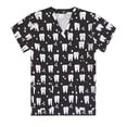 thumbnail image 1 of Camiseta de manga corta con estampado elástico, temática navideña, verano, para médicos, enfermeras, spa, salón de belleza, tienda de mascotas, ropa de lavado, 1 of 5