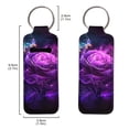 thumbnail image 2 of Yuyamidu Purple Rose Chapstick Holder Keychain Butterfly Lipstick Keychains Easy to Clean Chapstick Sleeve Holder Keychain for Women Elastic Lip Balm Holster Keychain Holder, 2 of 6
