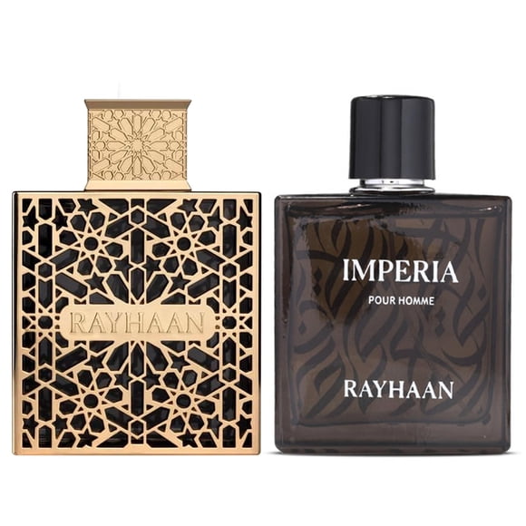 Set de fragancias RAYHAAN para hombre Elixir 100 ml e Imperia 100 ml