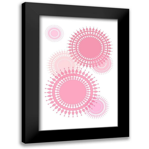 Aesthete 11x14 Black Modern Framed Museum Art Print Titled - Pink Suns