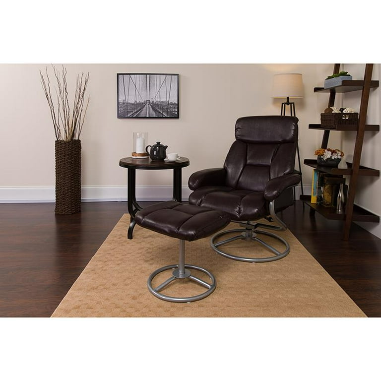 Flash furniture contemporary leather recliner and ottoman base new arrivals