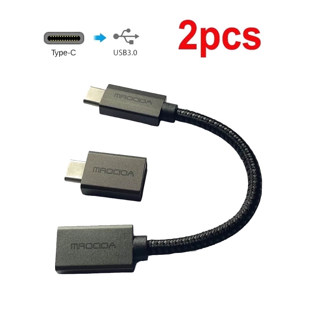 Mrocioa USB C to USB Adapter, USB C to USB Female Adapter, Nylon Tangle-Free Otg