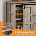 thumbnail image 6 of Craftian 59" Sideboard Cabinet with Adjustable Shelves, Farmhouse Kitchen Buffet Storage Cabinet with Doors & Drawers, Wash Gray, 6 of 11