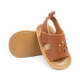 thumbnail image 5 of Zanarzt Infant Sandals Baby Boys Summer Sandals Outdoor Beach Anti-Slip Soft Sole Newborn Toddler First Walker Shoes Brown,US 5, 5 of 9