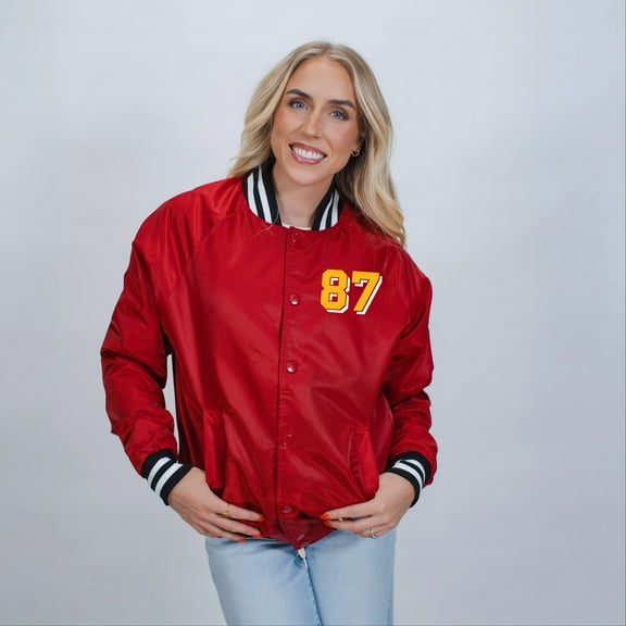 Taylor's Fiancé Number 87 Front And Back - Womens Bomber Jacket