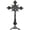 grey, variant on Standing Cross Decor Crucifix with Base 10" Tabletop Metal Jesus Christ Catholic Religious Crucifix Wall Table Home Chapel Decor