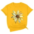 thumbnail image 3 of Xmyrz Womens T Shirts Loose Fit Breathable Floral Printed Short Sleeved Crew Neck Cotton Suitable Casual Tops Casual Blouses, 3 of 3