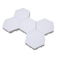thumbnail image 4 of 5 unids hexágono luces LED control táctil brillo ajustable luces ambientales para sala de estar Oficina Decoración 110?240V, 4 of 8