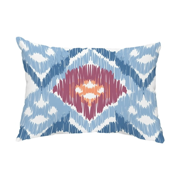 Simply Daisy, 14" x 20" Original Blue Decorative Abstract Outdoor Throw Pillow