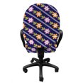 thumbnail image 3 of Floral Office Chair Slipcover, Natural Theme Botanical Motifs Colorful Flowers and Leaves in Diagonal Design, Protective Stretch Decorative Fabric Cover, Standard Size, Multicolor, by Ambesonne, 3 of 5