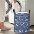 thumbnail image 4 of Lsque Underwater World Animals pattern Laundry Hamper Basket, Tall Woven Rope Hamper Basket for Clothes, Lightweight Storage Basket, Collapsible Waterproof-Small, 4 of 8