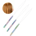 thumbnail image 2 of EHDIS 3pcs Hair Extension Loop Needle Threader Stainless Steel Wire Pulling Hook Rings Salon Wigs Micro Link Beads Styling Tools, 2 of 5