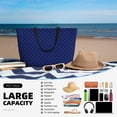thumbnail image 5 of Gaeub Navy Blue Beach Travel Bag, Multi-Pocket Beach Bag, Summer Vacation Bag, Beach Essentials Tote, 5 of 7