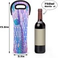 thumbnail image 2 of Bolsa de mano para una sola botella de vino con diseño de estrella de mar y escamas de sirena, bolsa térmica para llevar vino en viajes y bolsa térmica para picnic, regalo de playa, bolsa protectora, 2 of 7