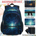 thumbnail image 2 of Herdesigns Space Backpack with Lunch Box Galaxy Lightweight Large Travel Work Laptop Backpacks Set Casual Daypacks, 2 of 8
