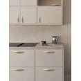 thumbnail image 3 of Goo-Ki 12 Pack 5 Inches Center to Center Light Brushed Brass Cabinet Pulls, Zinc Alloy Drawer Cabinet Handles for Bar Cupboard Closet Wardrobe, 3 of 7
