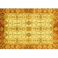 thumbnail image 1 of Ahgly Company Indoor Rectangle Abstract Yellow Modern Area Rugs, 2' x 5', 1 of 4