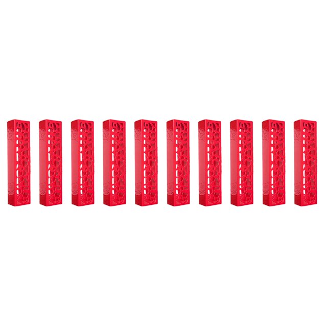 Advancent 10 Uds. Contenedor de almacenamiento cajas clásicas largas Macaron galletas postre caramelo caja organización reunión Gaine Herramientas y accesorios para hornear Rojo