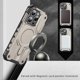 thumbnail image 2 of For iPhone 14 Pro Case Compatible with MagSafe Four Corner Airbags PC TPU Phone Cover - Grey, 2 of 5