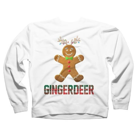 

Gingerbread Reindeer Matching Family Group Christmas Pajama White Graphic Crew Neck Sweatshirt - Design By Humans 2XL