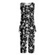 thumbnail image 4 of Conjunto de Verano para las Mujeres Impreso Cuello Redondo sin Mangas Y Pantalones, Casual Dos Piezas para las Mujeres, 4 of 9