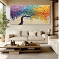 thumbnail image 6 of Large Colorful Tree of Life Canvas Wall Art, Abstract Tree Decor Painting Canvas Print for Living Room, Bedroom, Office Decorations, Gifts for Men, 6 of 7