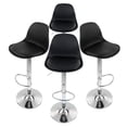thumbnail image 1 of Juego de 4 Sillas De Bar Mirel Giratorias Con Respaldo y reposapiés Para Barra Cocina Restaurantes Color Negro GN-BRS01, 1 of 9