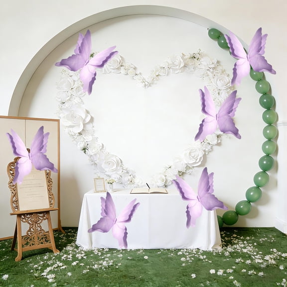 Upgraded Butterflys Veils Flower Window Decoration Flower Wedding Festival Party Outdoor Courtyard Decoration Scene Arrangement Birthday Party Valentines Day J