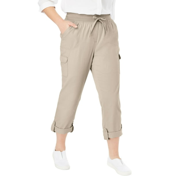 Woman Within - Woman Within Plus Size Convertible Length Cargo Pant ...