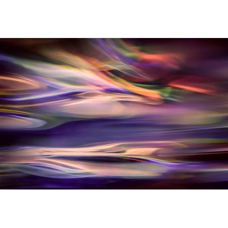 Landscape Wall Pocket - Blue Lagoon at Dawn Transitional Abstract Landscape Print Wall Art By Ursula Abresch