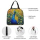 thumbnail image 4 of Fotbe Peacocks Bolsa Térmica con Estampado y Forro de Aluminio Grueso Bolsa de Almuerzo con Bolsillo Frontal para Hombres y Mujeres, Ideal para Trabajo, Escuela, 4 of 8