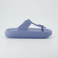thumbnail image 4 of CUSHIONAIRE Women's Flo thong recovery cloud pool slide sandal with +Comfort, White 35, 4 of 5