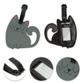 thumbnail image 3 of Unique Bargains 1 Pc Squinting Cat Luggage Tag for Travelling Deep Gray, 3 of 5